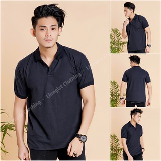  Kaos  Polo Unisex Hitam  Kaos  Kerah Poloshirt Polo 