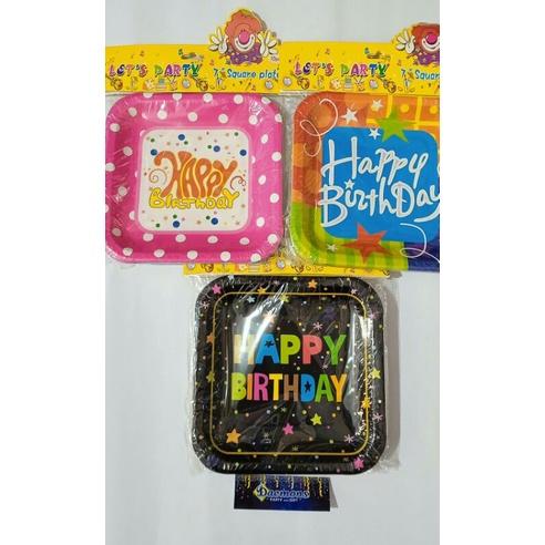 PIRING KUE TART/PIRING KUE KARAKTER/PIRING KUE HBD/PAPER PLATE