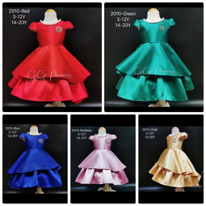 DRESS BANGKOK ANAK/ DRESS GG PRINCESS PREMIUM 2-14TH/DRESS SATIN ANAK