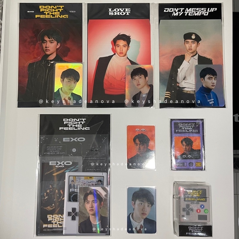 EXO MD DFTF LOVE SHOT DMUMT TEMPO STANDEE HOLOGRAM AIRPODS MAGNET TICKET DECO STICKER SET PC D.O DO 