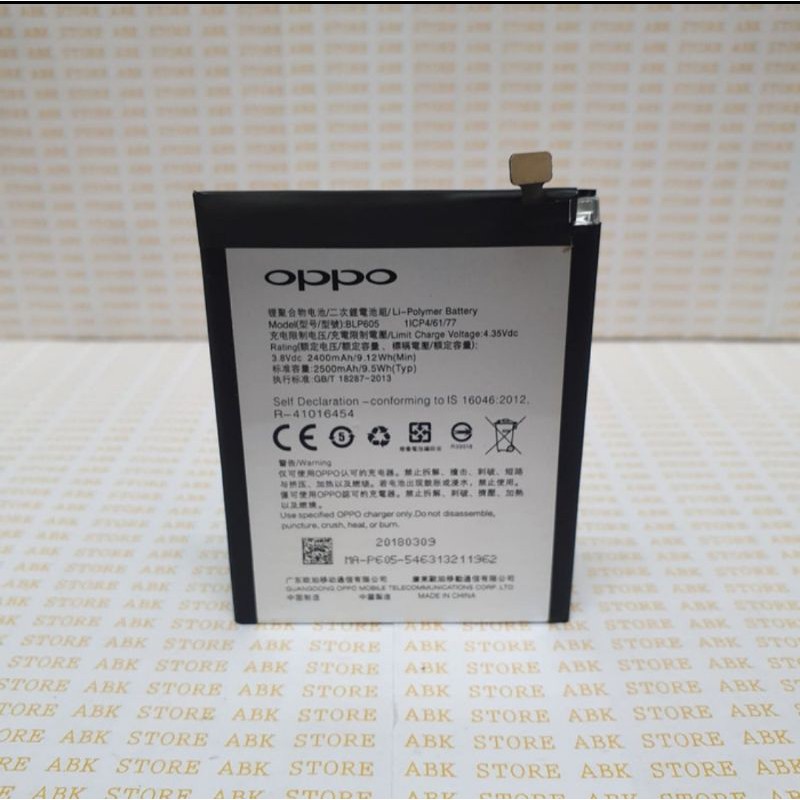 BATTERY BATRE BATRAI BATERAI OPPO F1 F1F A35 BLP605 / OPPO A33 A33W NEO 7 ORIGINAL