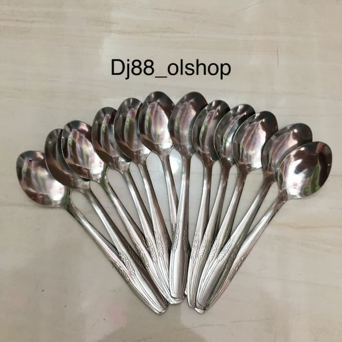 1 Lusin  Sendok Makan Kecil / Sendok Teh / Kopi Stainless Pendek