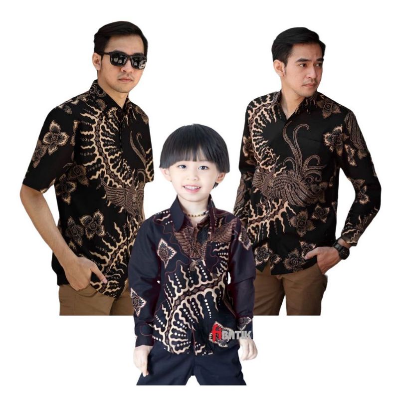 Kemeja Batik Couple Ayah dan Anak usia 1-12 tahun Baju Batik anak Queenbutik