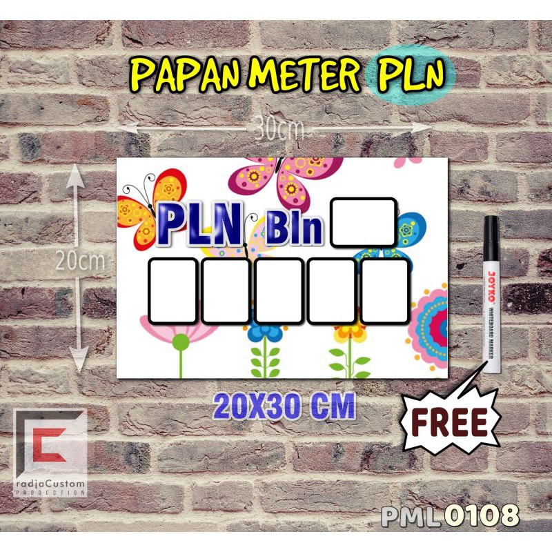 

RadjaCustom Papan Meter Listrik PLN PAM motif Unik - Floral 08