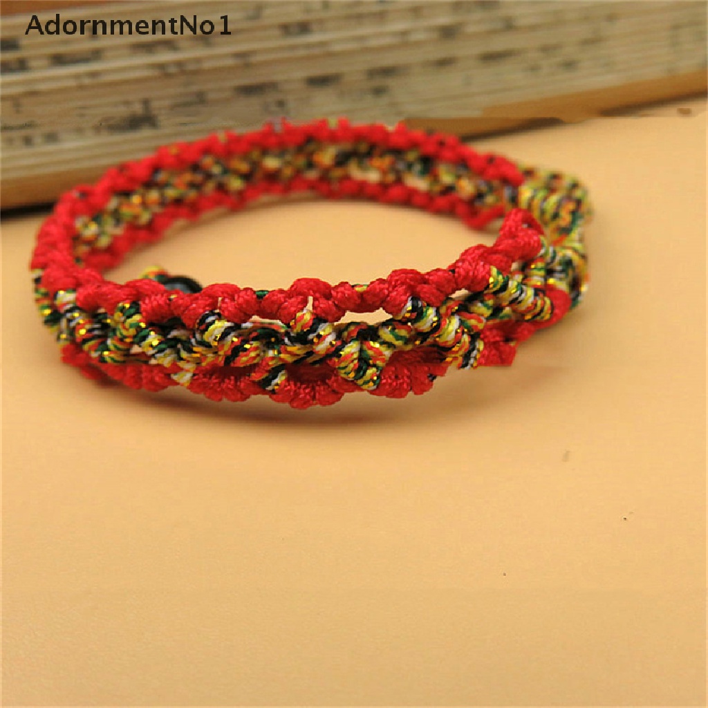 (AdornmentNo1) Gelang Tangan Tali Kepang Handmade Adjustable Warna-Warni Untuk Wanita