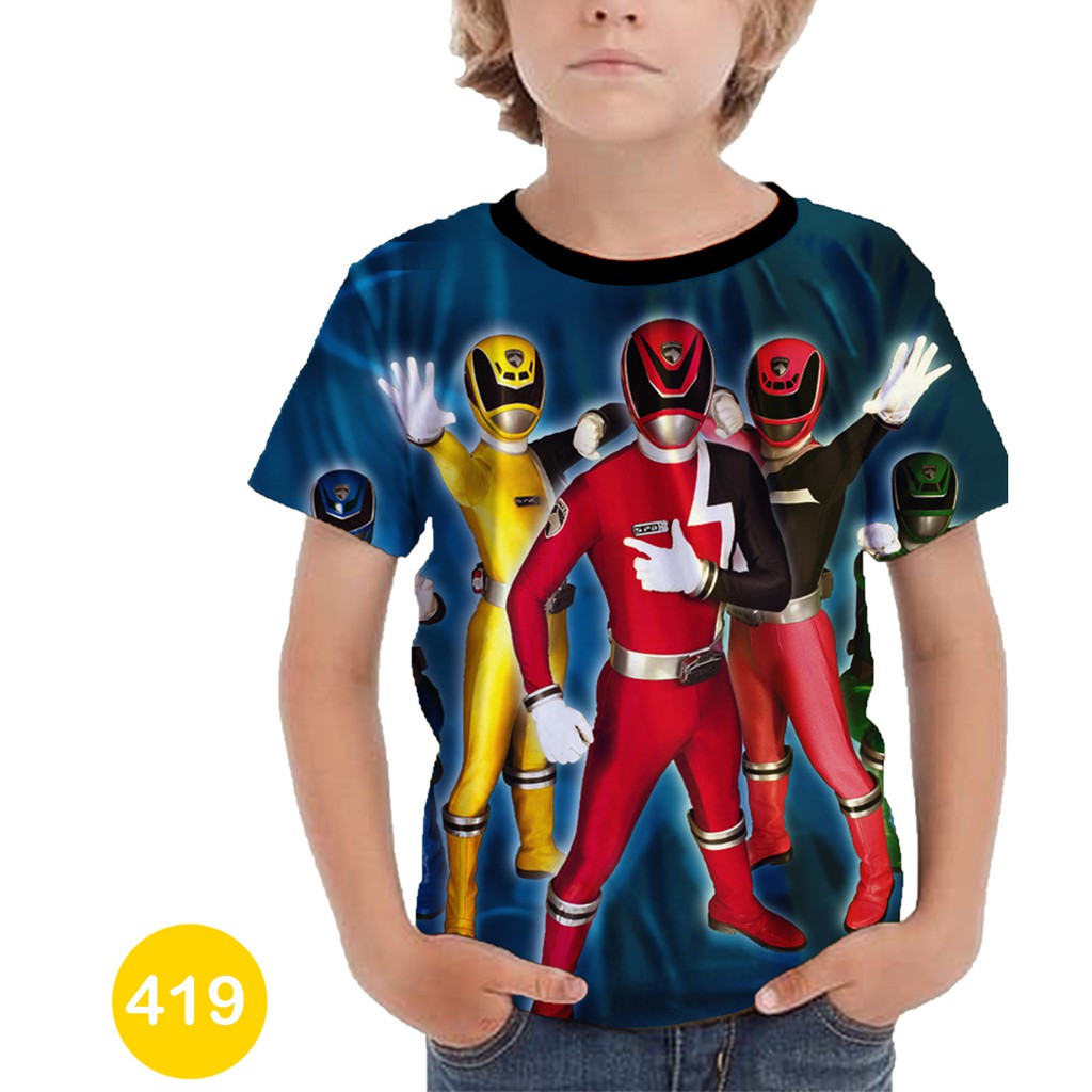 Baju Power Rangers SPD Baju Anak Printing #419