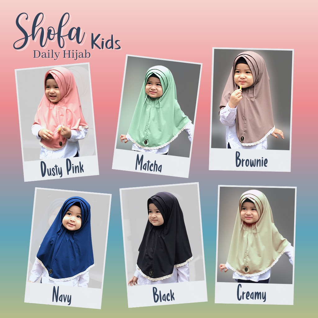 Hijab Anak Dailly Hijab Shofa Usia 1 - 3 Tahun