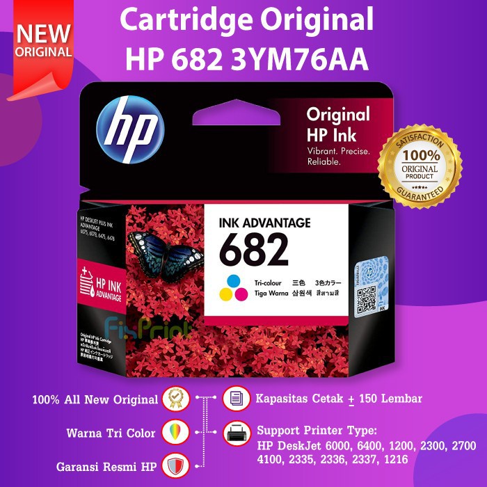 Cartridge HP 682 Black 3YM77AA Katrid Tinta 2335 2336 2337 6075 6078