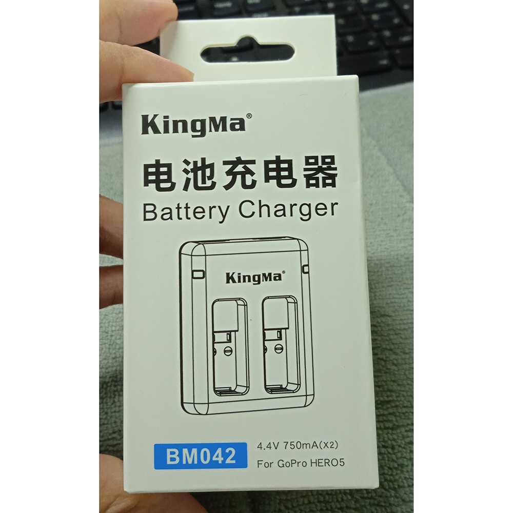 (BISA COD) FTIHSHPKingMa Charger Baterai USB Type C 2 Slot GoPro Hero 5/6/7 - BM042