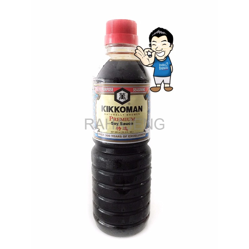 Jual Kikkoman Premium Soy Sauce Shoyu- Kecap Jepang 600ml | Shopee ...