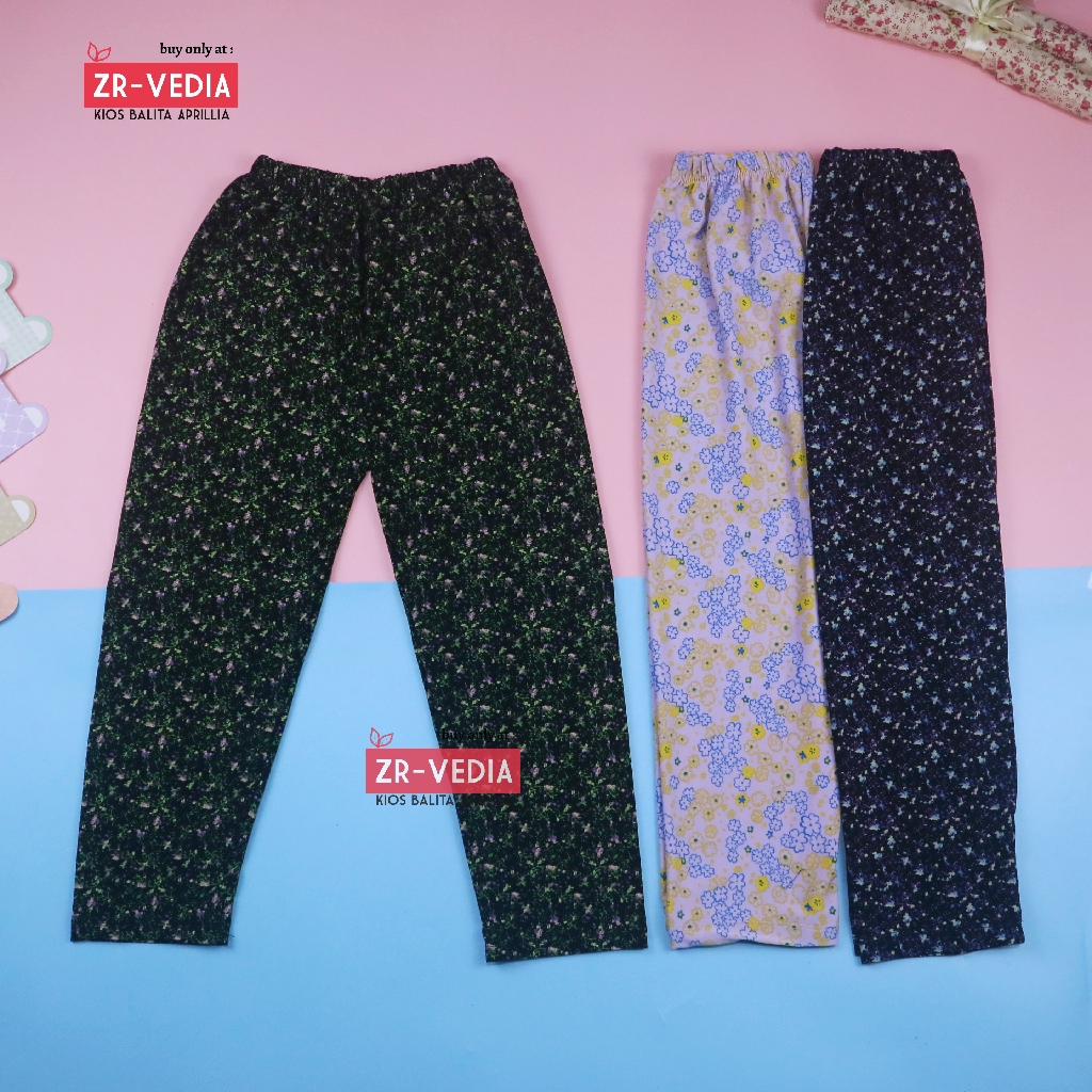 (Motif) Legging Aldys uk 9-10 Tahun / Leging Anak Perempuan Grosir Celana Panjang Cewek Batik Bunga