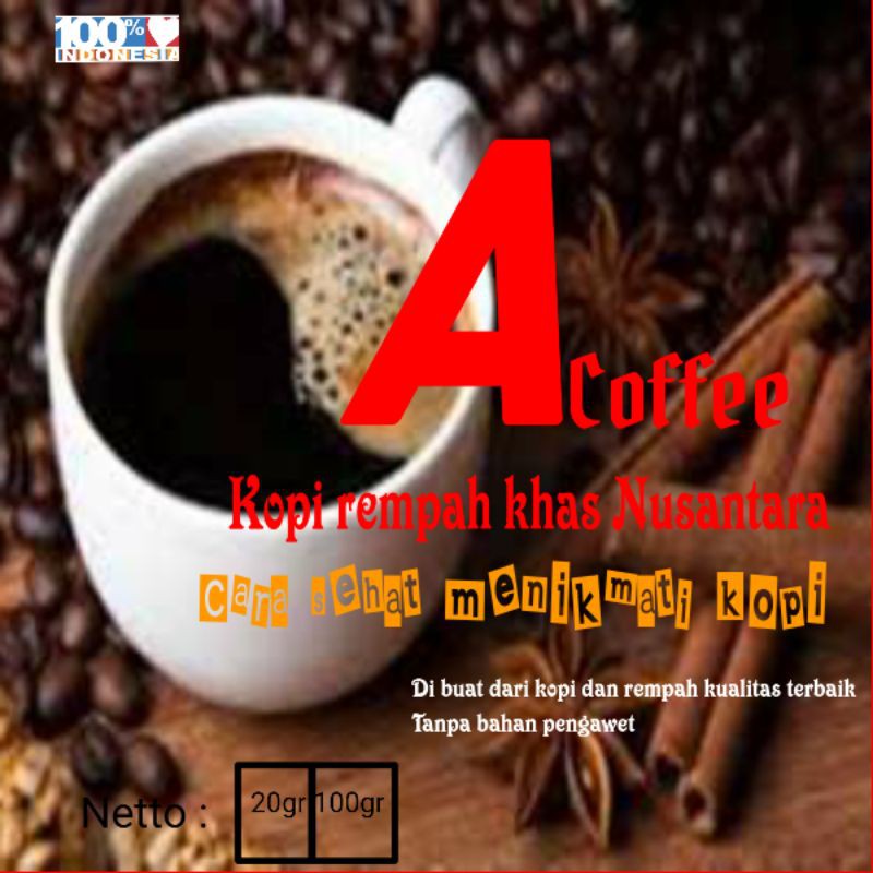 

Acoffee kopi rempah dengan Extra madu raw honey