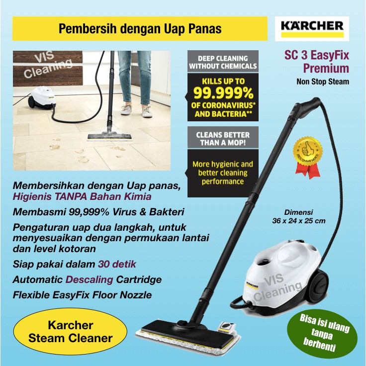 Steam Cleaner Karcher SC 3 EasyFix Premium (Pembersih dgn Uap Panas)