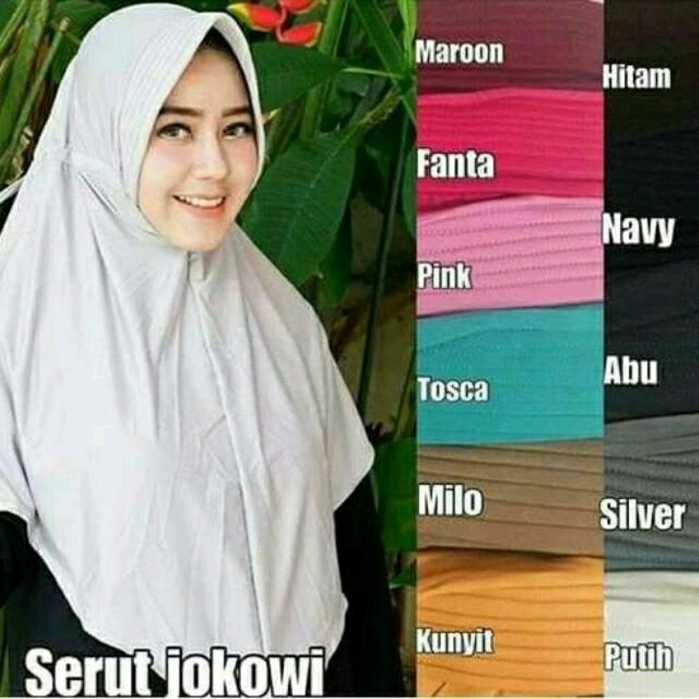 JILBAB SERUT JOKOWI RANDOM (TDK PILIH WARNA) /jilbab serut adiba terlaris termurah