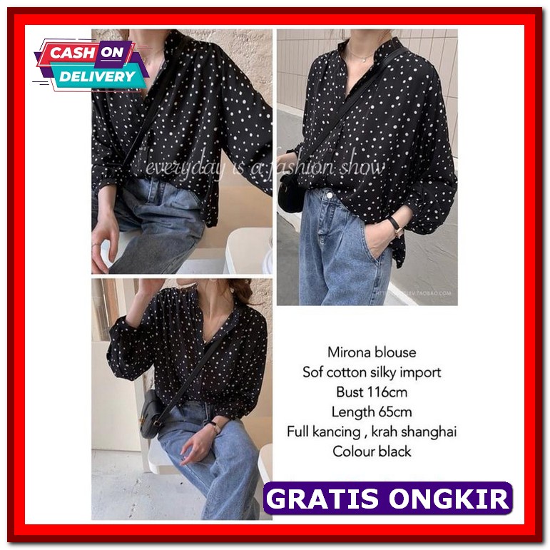 Tunik Wanita Garis Garis Stripe Salur Casual Baju Atasan Tunix Wanita  Afi - Zn - Mirona Blouse