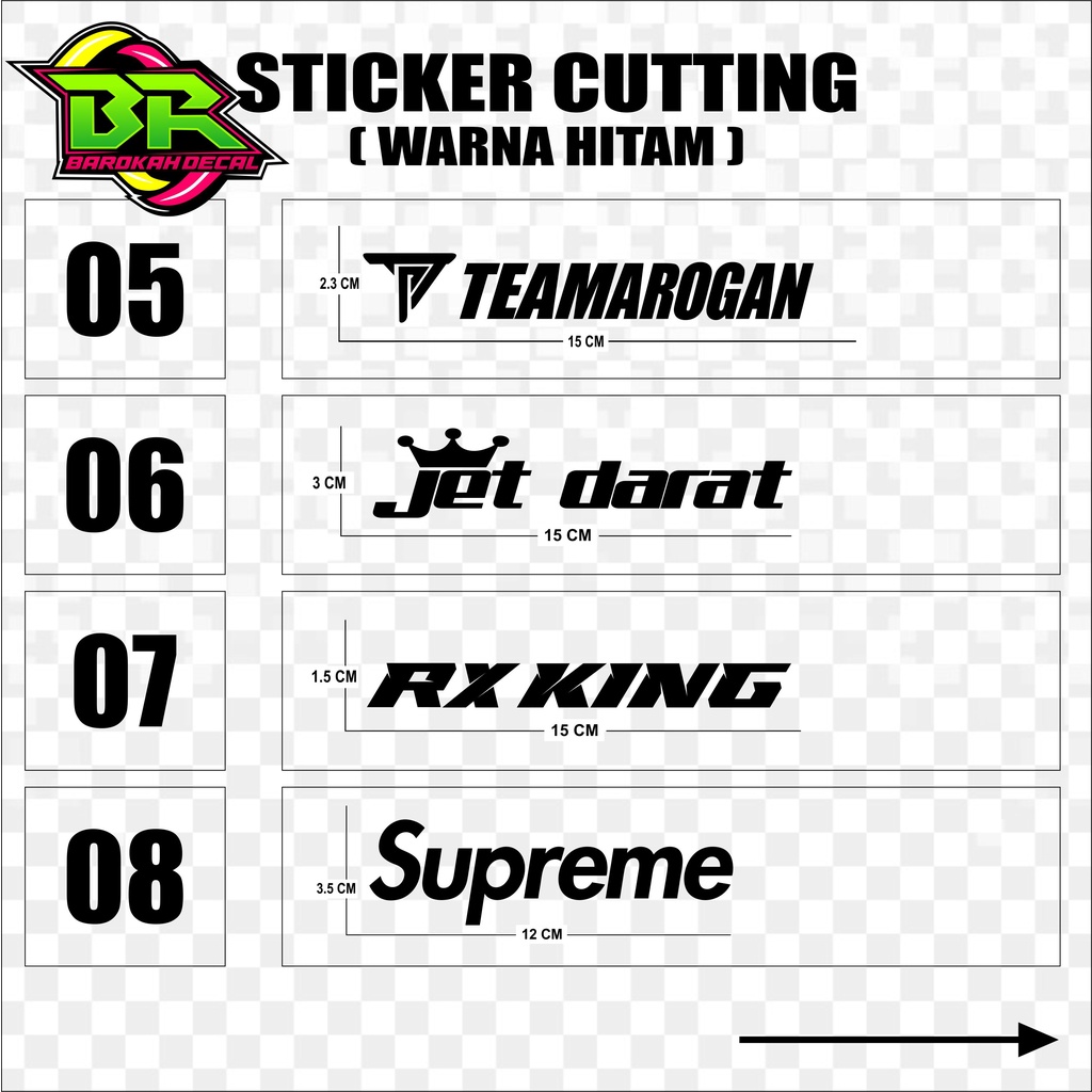 Sticker Cutting Stiker Motor Variasi ht (Harga per 1 pcs)