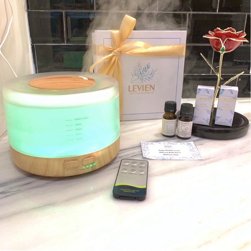 Hampers Parsel Giftbox Levien BIG DIFFUSER remote + 2  essential oil + giftboks