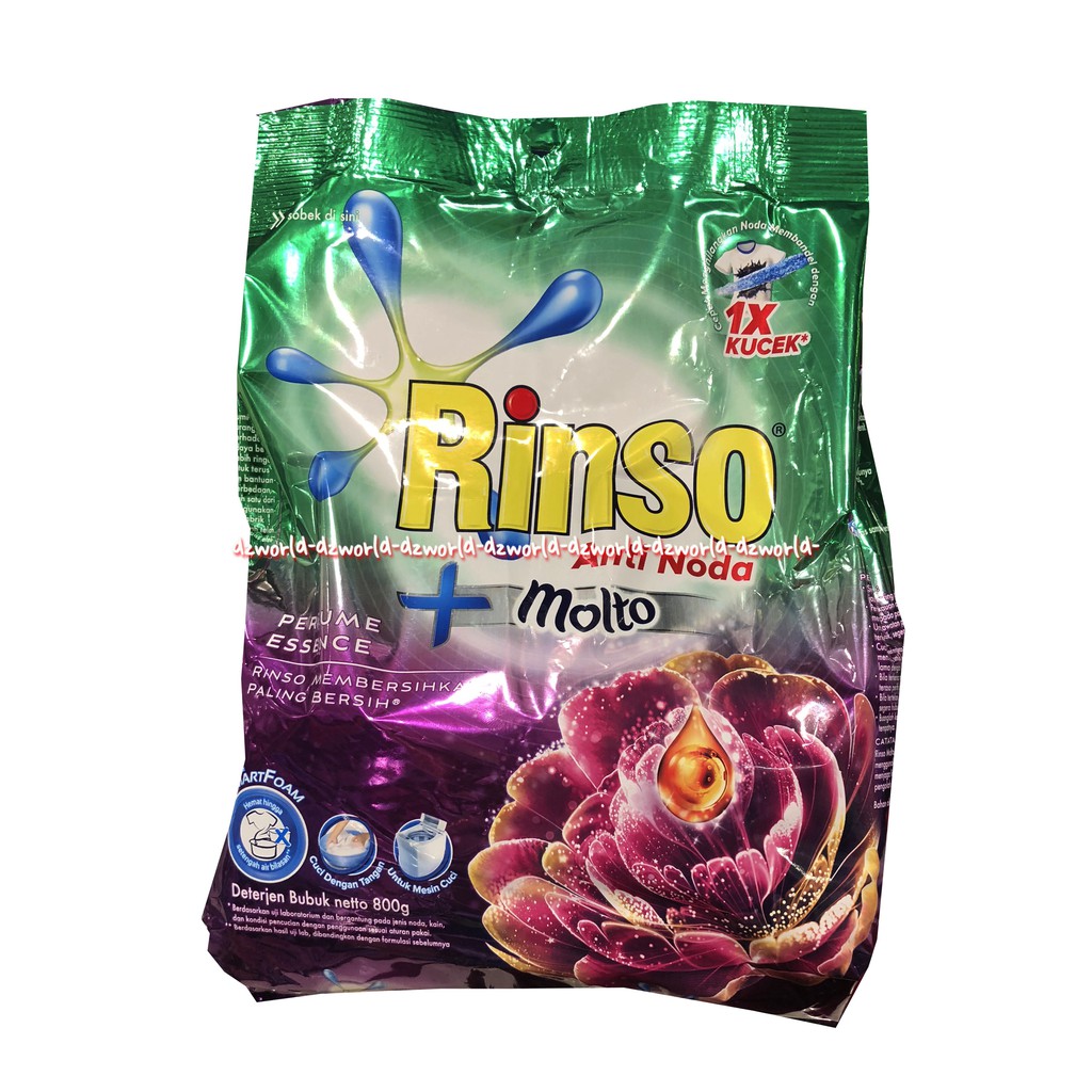 Rinso Anti Noda 770gr Plus Molto Perfume Essence Sabun Cuci Detergen Bubuk