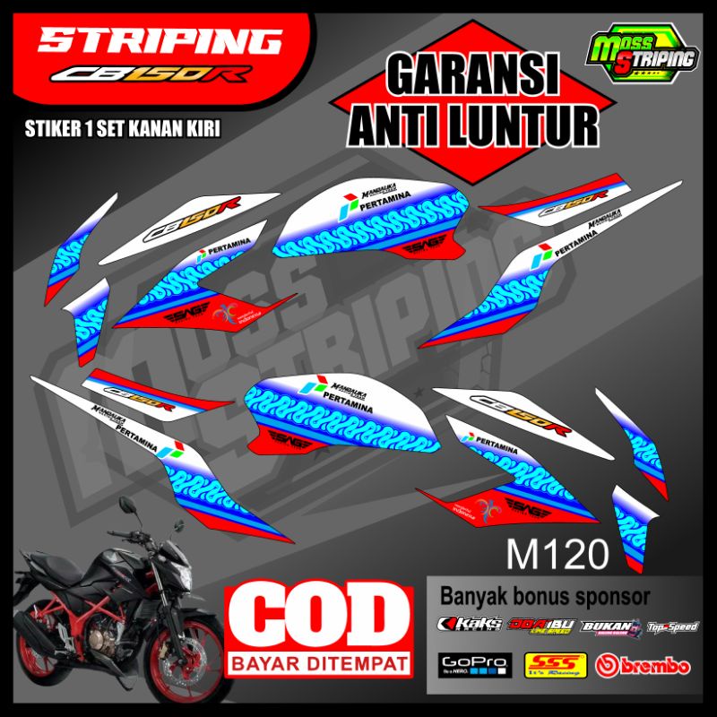 Striping Motor Honda CB 150 R , CB150R , CB 150R Mandalika / Sticker Stiker Motor Lis List Variasi S