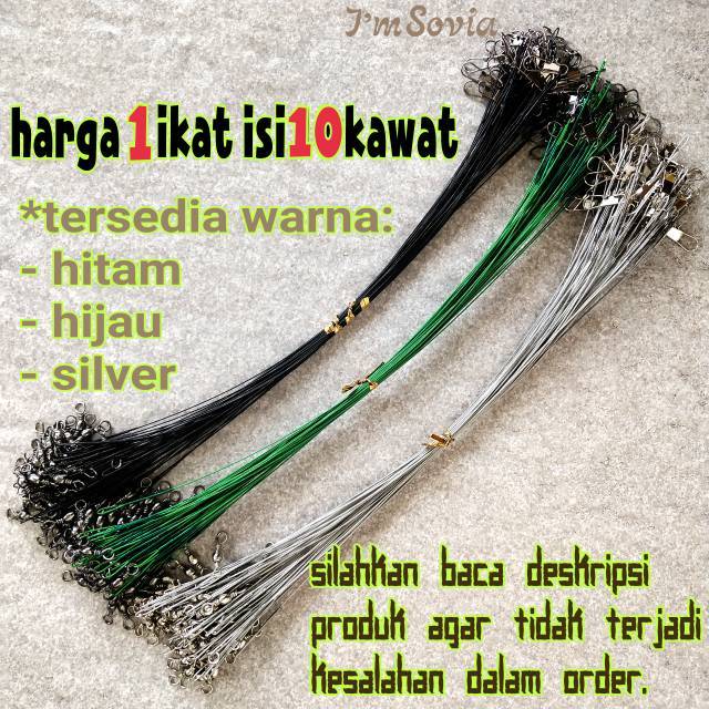 Kawat Pancing ikan Leader Kili Kili / Sling atau Seling leader 15 23 30
