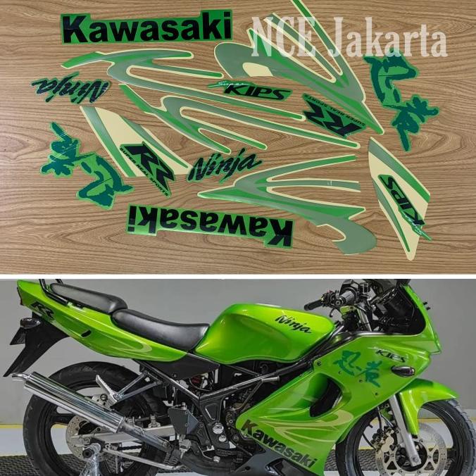 STIKER STRIPING NINJA RR OLD TAHUN 2011 HIJAU ncest17