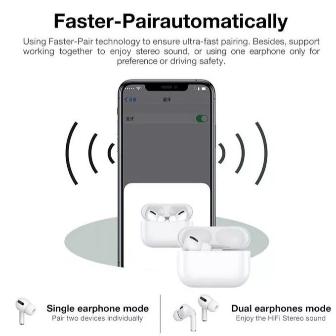 OEM TWS Pods 3 2022 Wireless Charging Case Lengkap Box Beserta Isinya