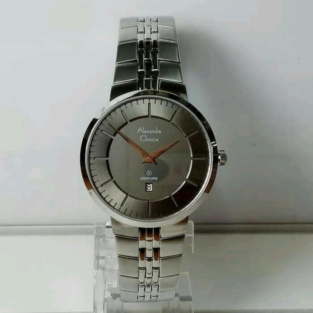 ALEXANDRE CHRISTIE WATCH AC 8565 WANITA SILVER GREY ORIGINAL