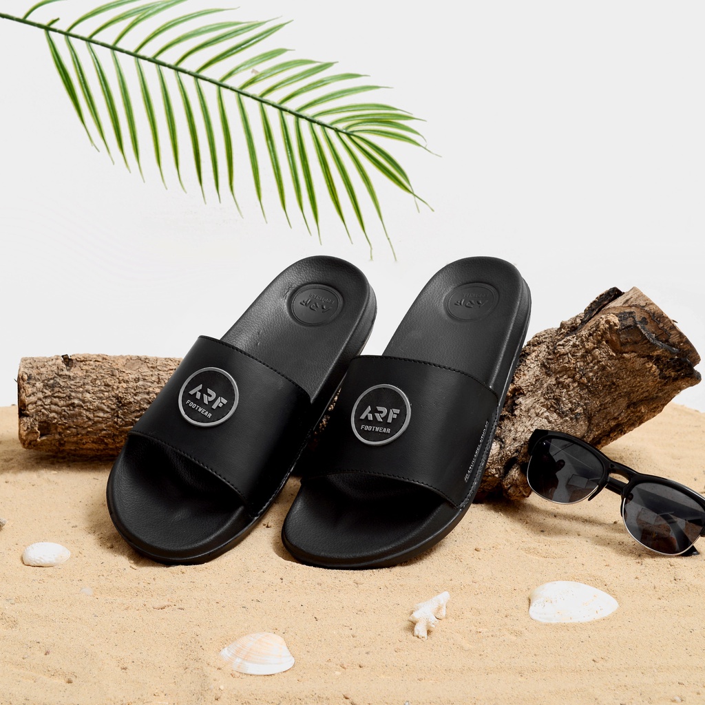 COSTA BLACK GREY |ManNeedMe x ARF| Sandal Pria Casual Sandal Slop ORIGINAL