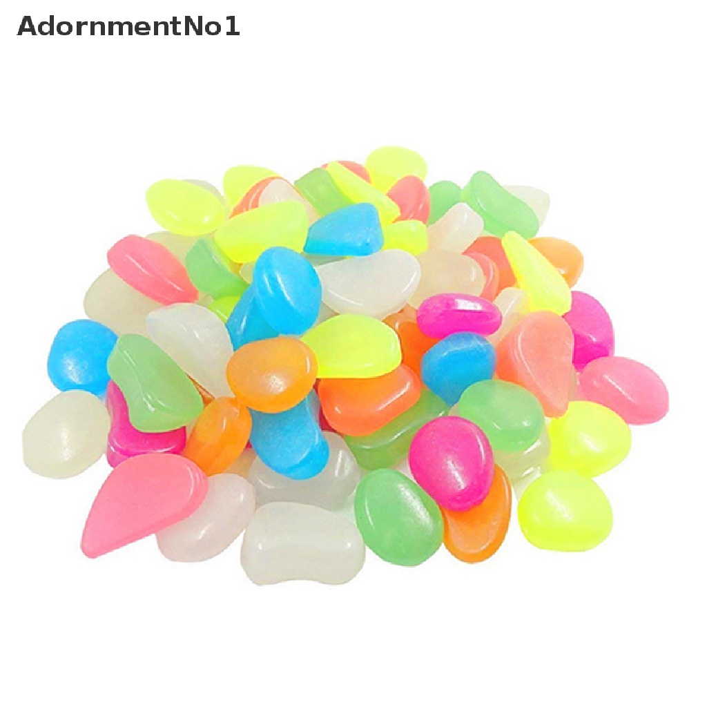 (AdornmentNo1) 20pcs Batu Kerikil Luminous Glow In The Dark Untuk Dekorasi Akuarium Ikan