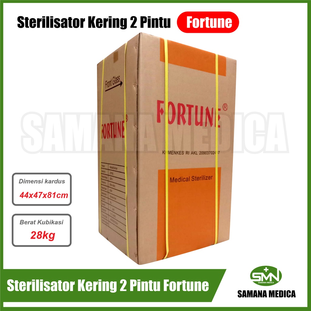 KHUSUS GOJEK INSTAN Alat Sterilizer Fortune Sterilisator Kering 2 Pintu STERIL ALAT MEDIS BEDAH