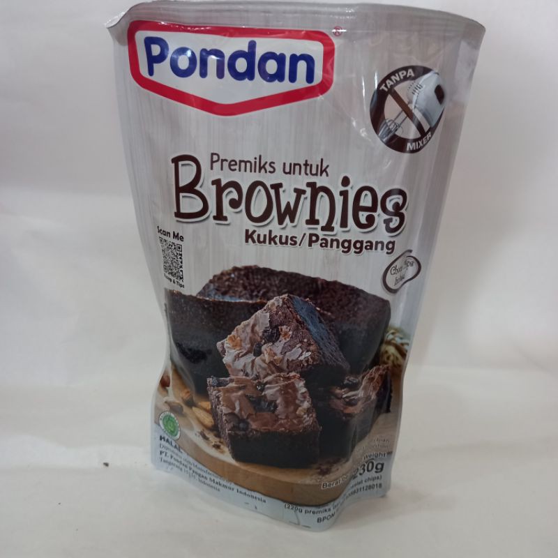 

Pondan brownies kukus/ netto: 230 grm