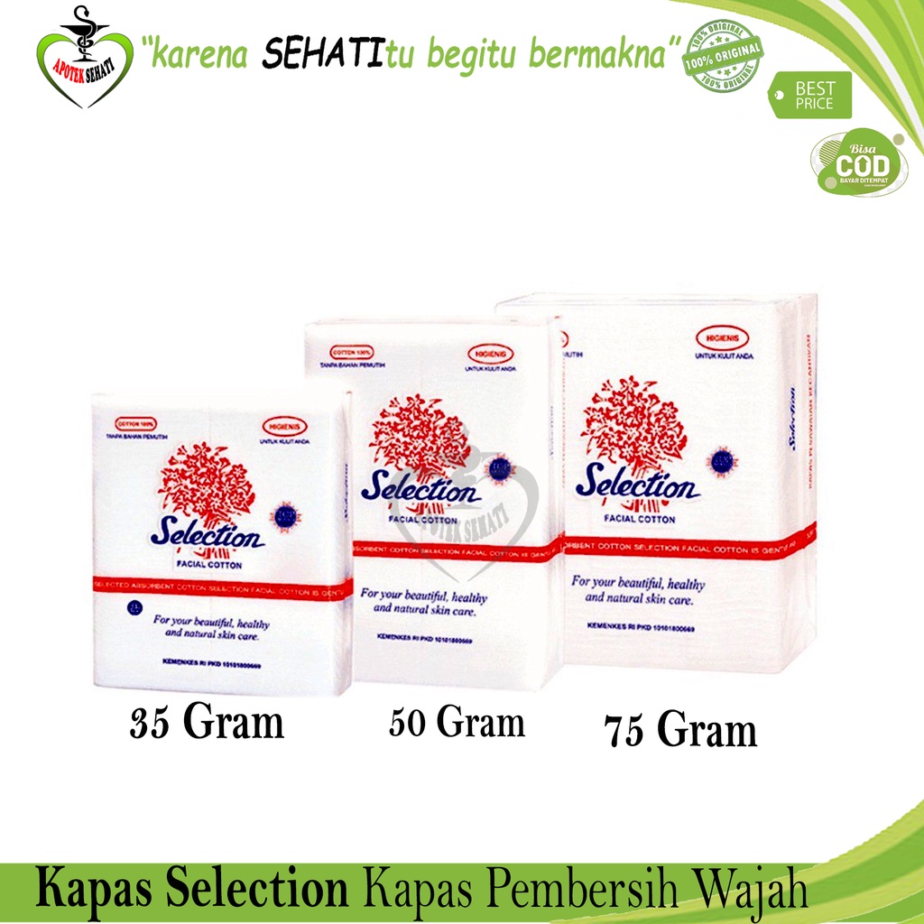 Kapas Selection Kapas Sobek Pembersih Wajah Kecantikan Facial Cotton