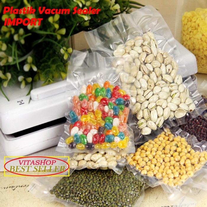 Plastik vacum sealer import 15x25 isi 100pcs