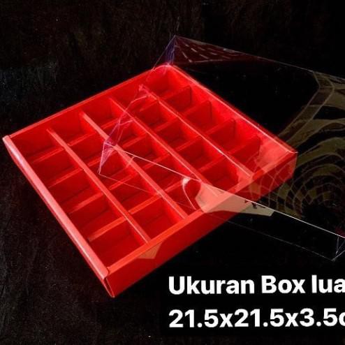 

Baking / Kotak Dus Box Sekat Nastar Coklat Minipie - Merah