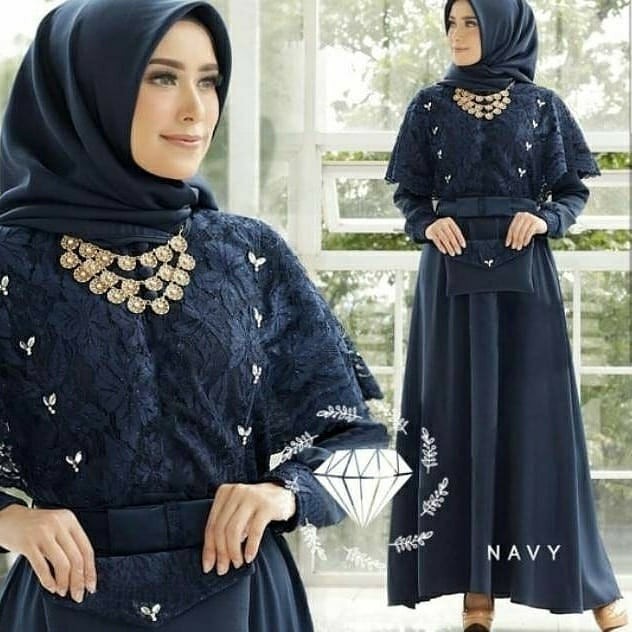 nadine dress / gamis muslim / gamis jumbo