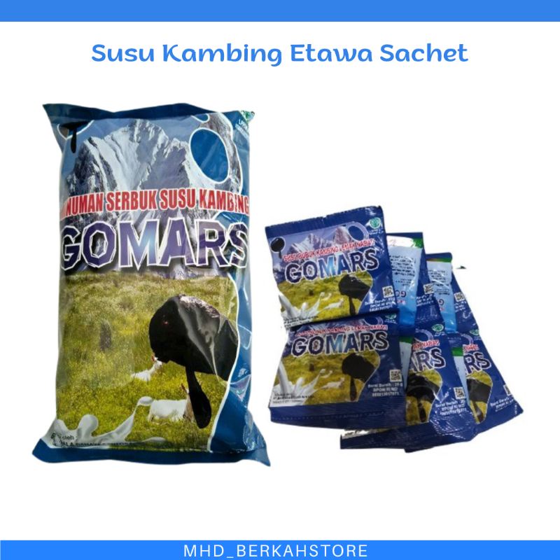 Gomars Susu Kambing Etawa Sachet original &amp; coklat 20gr