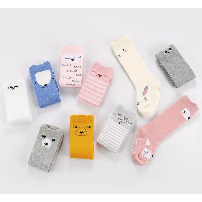 Kaos Kaki Anti Slip Anak Bayi Panjang Motif Lucu Kaus Kaki Fashion Korea