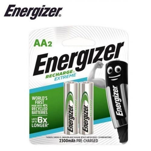 Baterai AA Energizer 2300mAh Recharger 1 Pack Isi 2 Pcs Batrai Isi Ulang Energizer A2