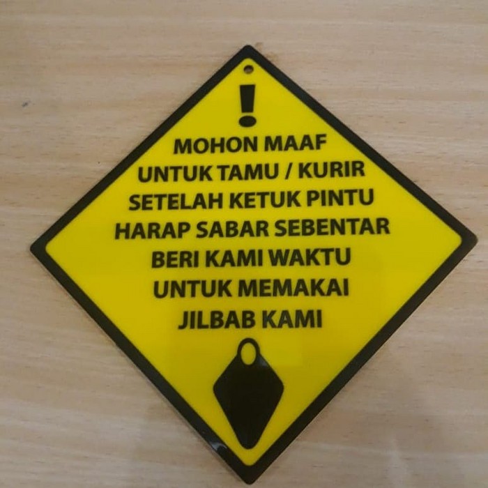

acrylic papan hijab , akrilik papan peringatan hijab