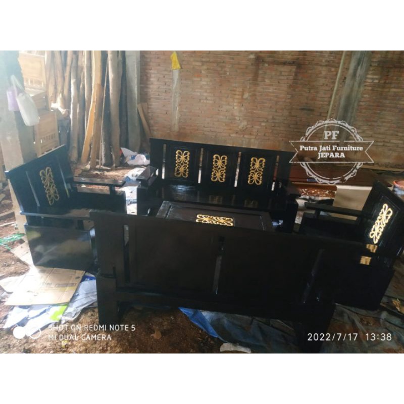 Kursi Tamu Meja Tamu Ruangan Kayu Jati Jepara