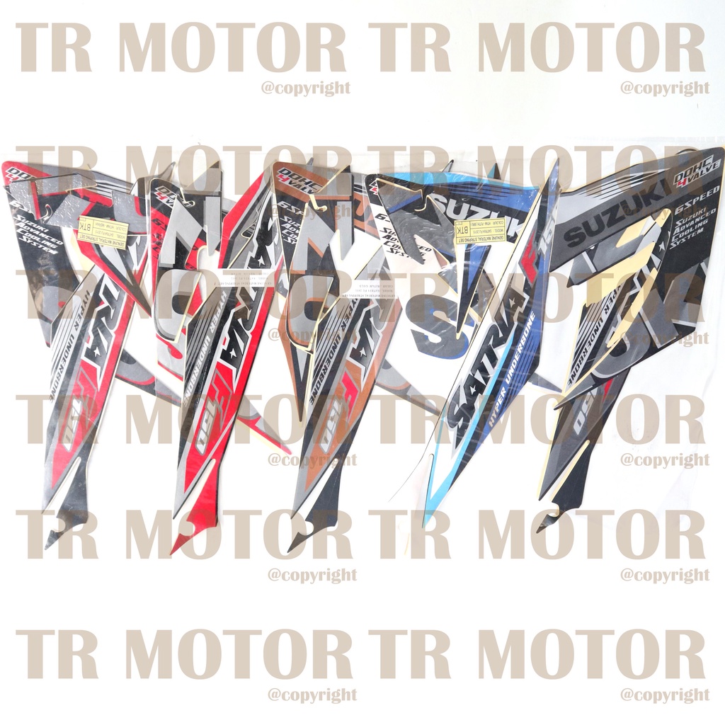 Stiker Motor Satria F 150 Facelift 2015 Sticker Striping Lis Full Set Motor