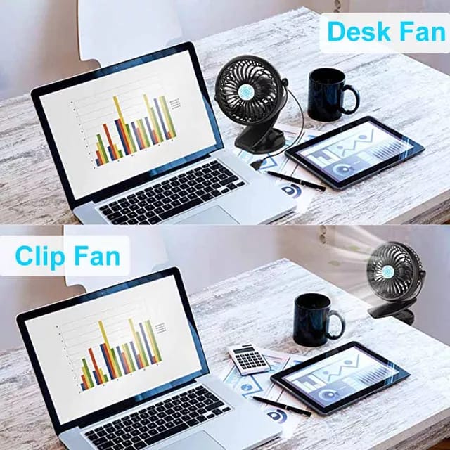 Kipas Angin Jepit Portable Mini LED / Mini Fan JEPIT CLIP 360 / ML-F168 NO LED