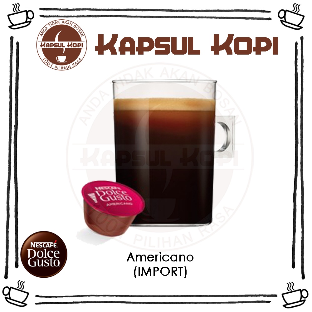

Ecer Americano KapsulKopi Nescafe Dolce Gusto Impor NDG Coffee Capsule