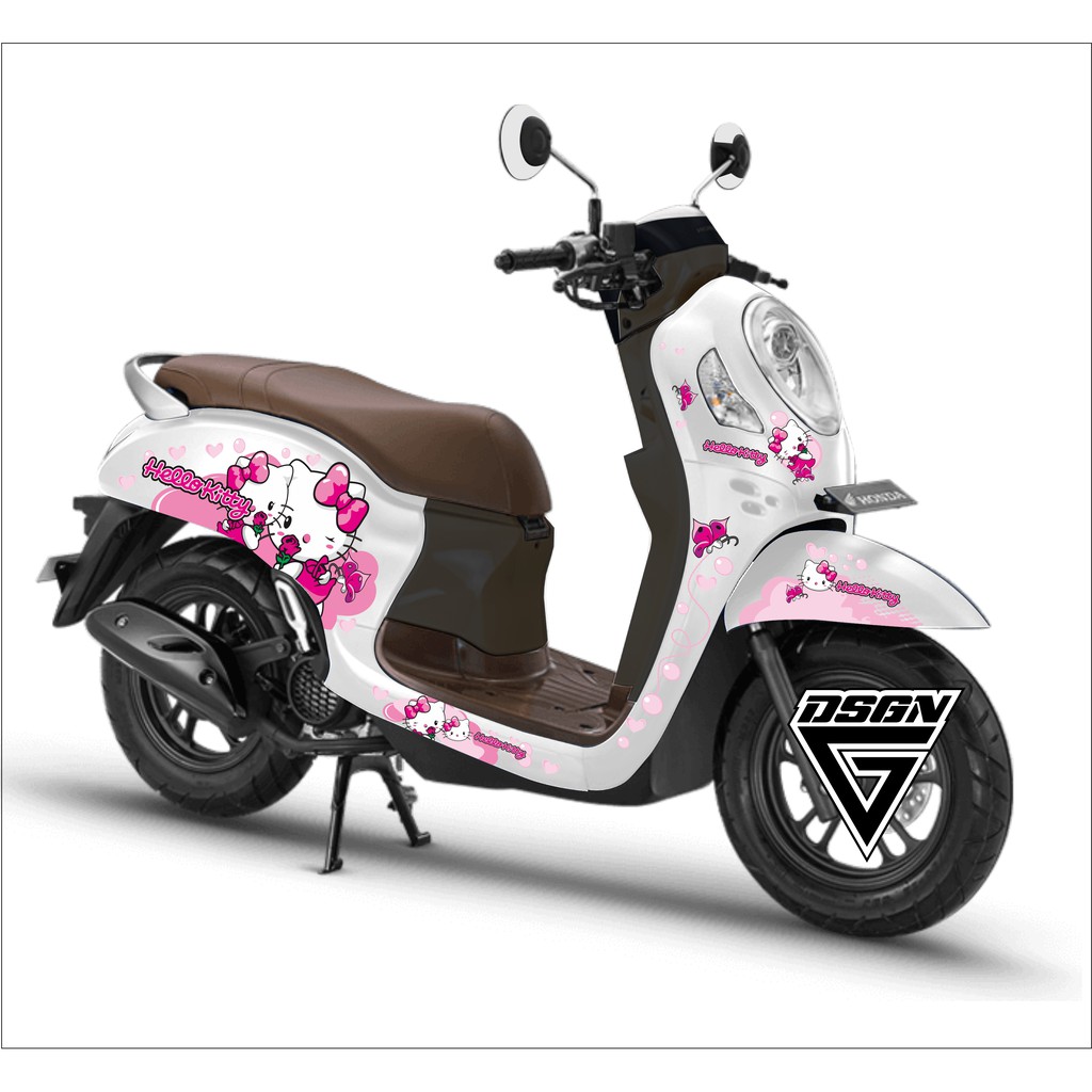 Decal scoopy full body Full Blok Decal Scopy Dekal New Fi 2021 PRESTIGE Hello Kitty Putih keren