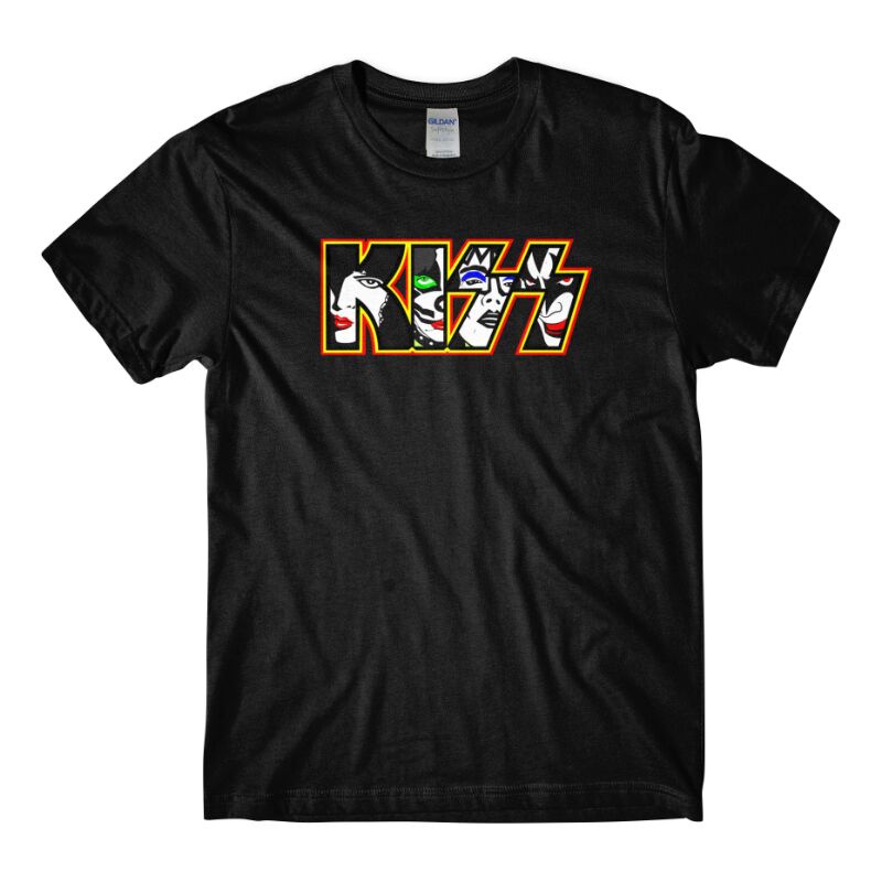 Kaos Band Metal Gildan KISS Sablon DTF
