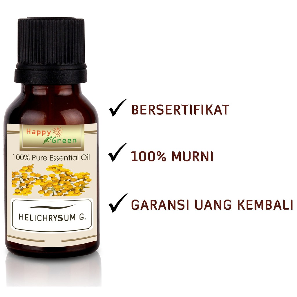 Happy Green Helichrysum Gymocephalum Essential Oil Murni