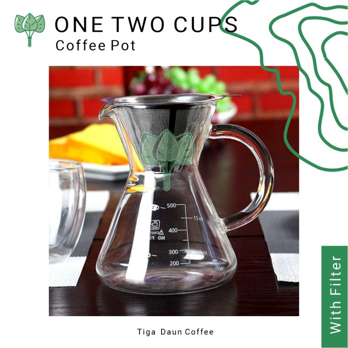 V60 Coffee Pot Glass American Style Coffee Decanter 600 ml