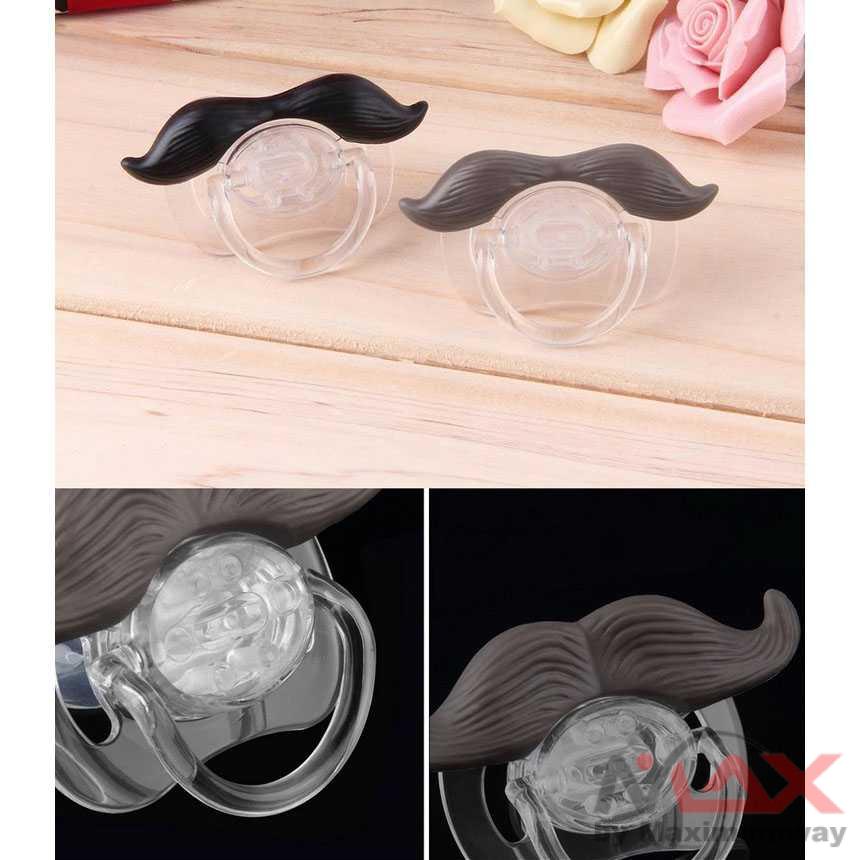 Dot Empeng Bayi Lucu dengan kumis Tebal Mainan Bayi Anti Stress Baby Pacifier Silicone Funny Nipple Dummy child Soother Teethers Toddler Babies Joke Prank Beard Pacy Nipples Pacifier Gifts