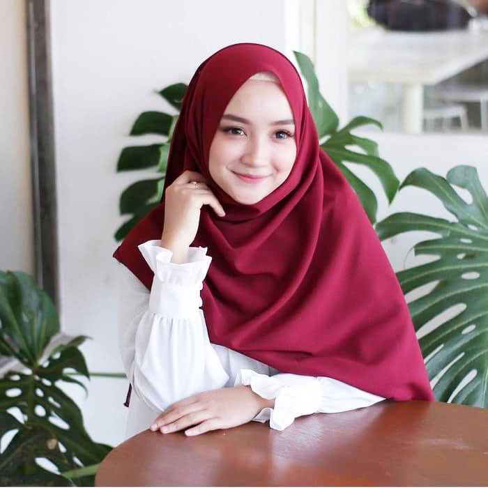 DAHJBSTORE - Pashmina / Pashmina Diamond / Basic Pashmina Diamond Stretch 180 x 75 Polos-2