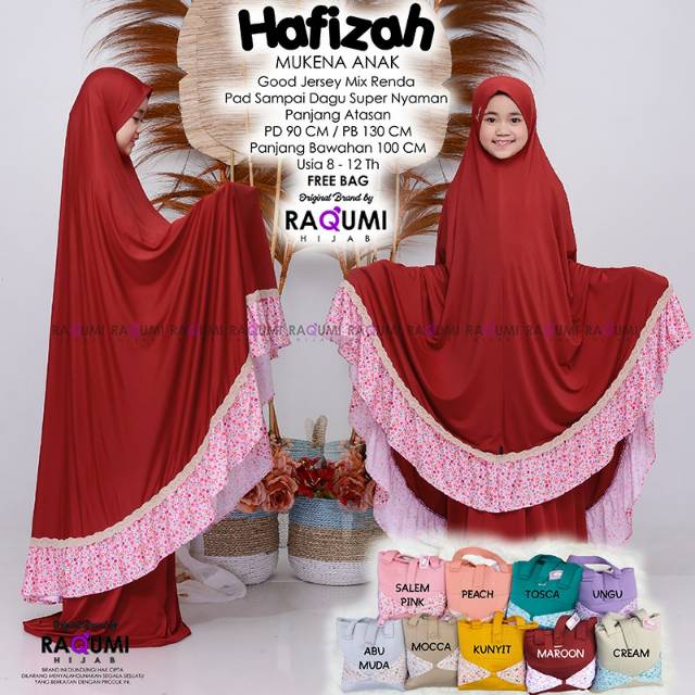 Mukena Anak Hafizah asli MNVxRaqumi